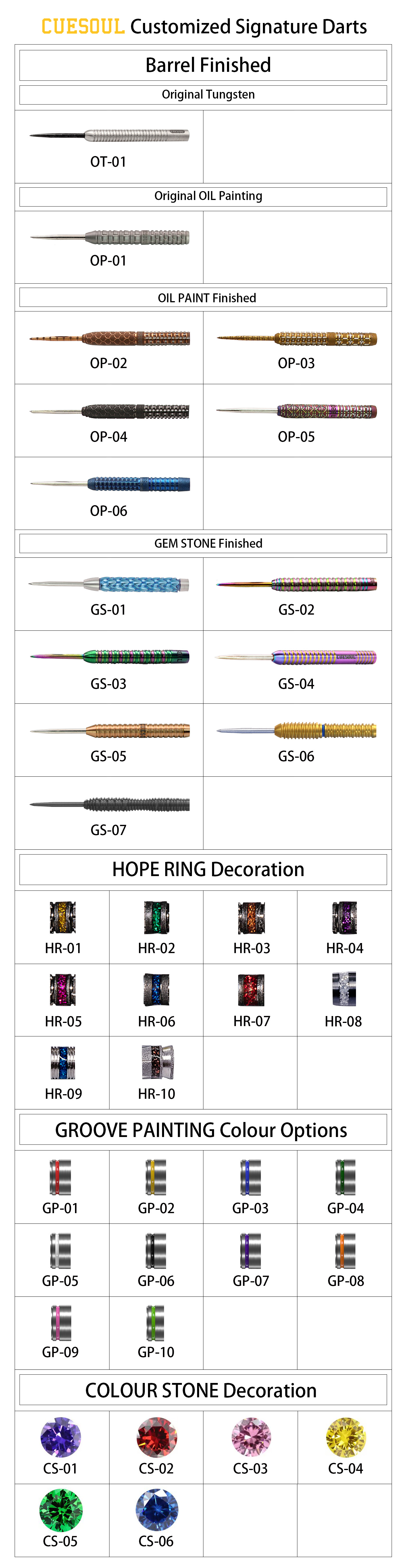 Signature darts customized