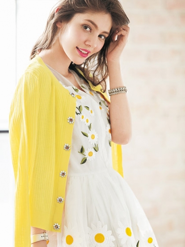 オーガンジーマーガレット刺繍ワンピース,レディース服(カテゴリ)