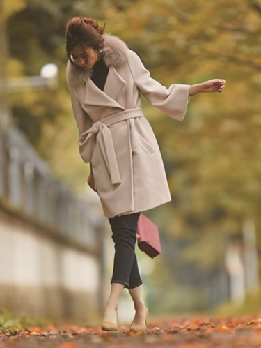 ベルスリーブ2WAYコート・フォックスファーコート,レディース服(カテゴリ) 
