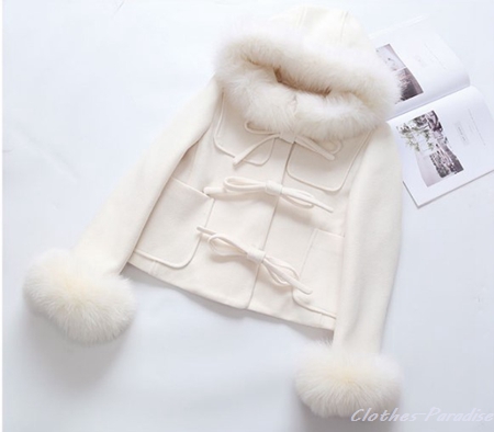 ダッフルリボンショートコート・リアルフォックスファー・Withsun同型