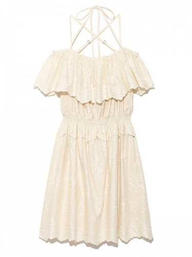 お花刺繍オフショルワンピース ワンピース 