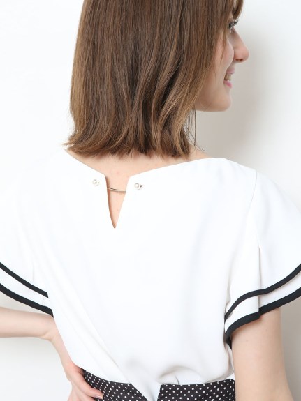 洗えるバックバー付ドットブラウス,レディース服(カテゴリ)