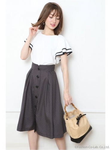 本日限り！Apuwiser-riche  洗えるバックバー付ドットブラウス 洗えるバックバー付ドットブラウス,レディース服(カテゴリ)
