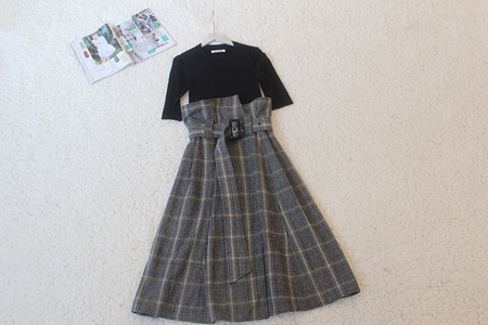 SNIDEL ニットドッキングワンピース