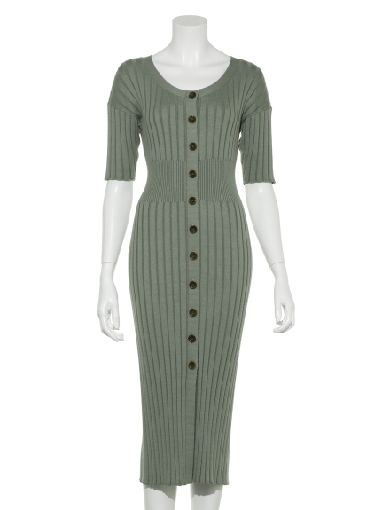 ワイドリブ前あきニットワンピース,レディース服(カテゴリ) 