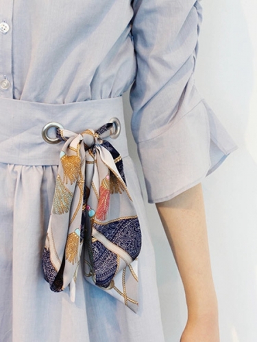 アプワイザーリッシェ スカーフベルト付きシャツワンピ新品 Apuweiser-riche（アプワイザーリッシェ）の「スカーフベルト付