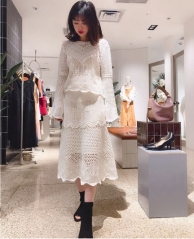クロシェライクニットスカート チャコット クロシェライクニットスカート チャコット