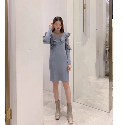 フリルニットワンピース,レディース服(カテゴリ)
