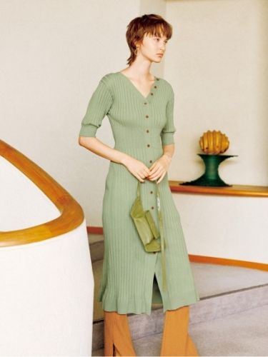 フロントボタンニットワンピース,レディース服(カテゴリ)