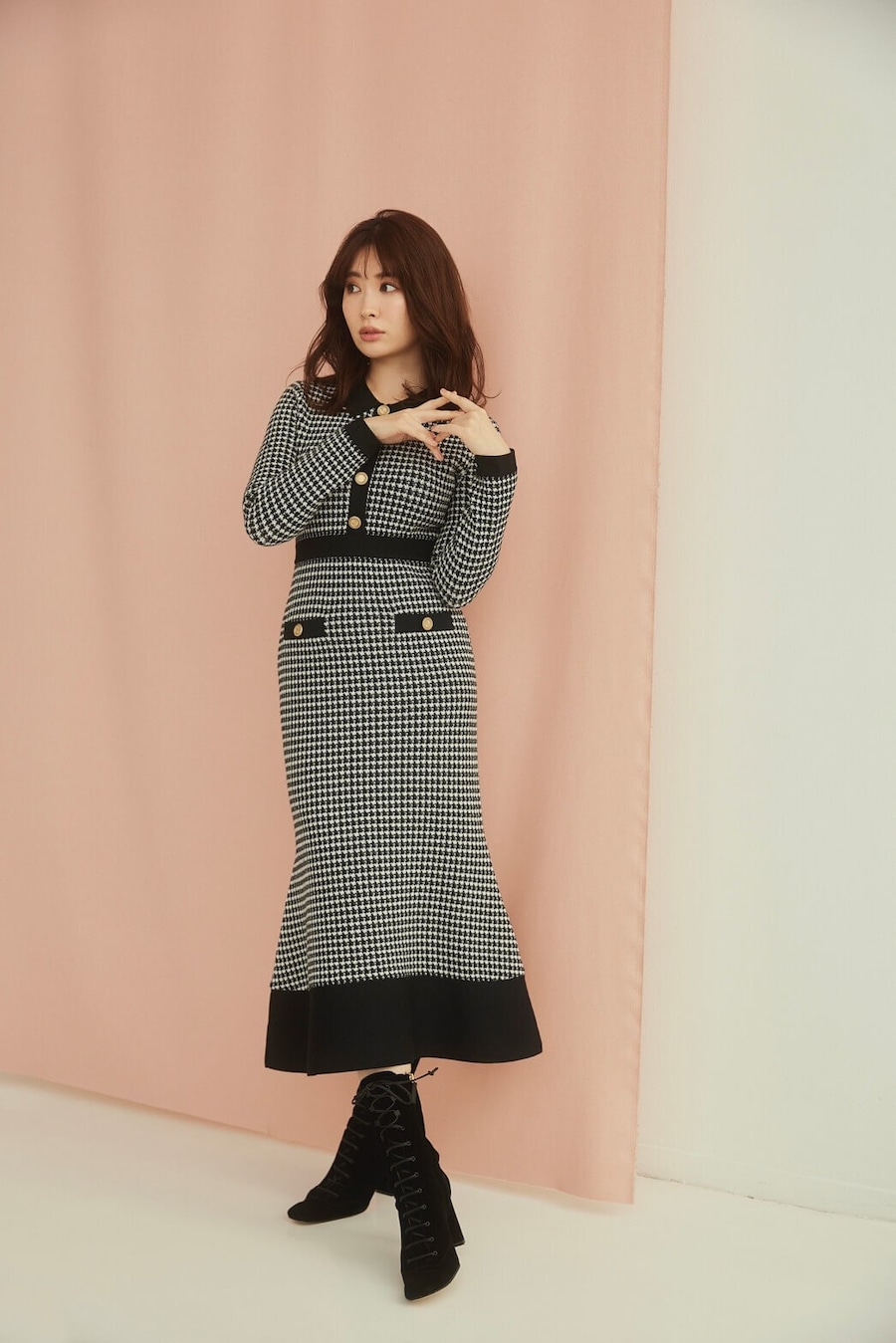 アウター Buckingham Houndstooth Knit Dress Mサイズ | www.barkat.tv