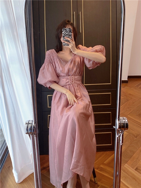 Airy Volume Sleeve Dress