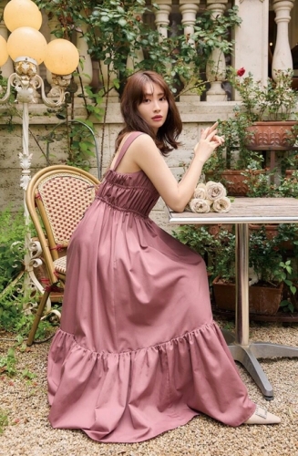 Double Bow Summer Long Dress