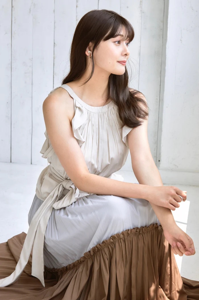 herlipto Color Blocking Belted LongDress｜ファッション