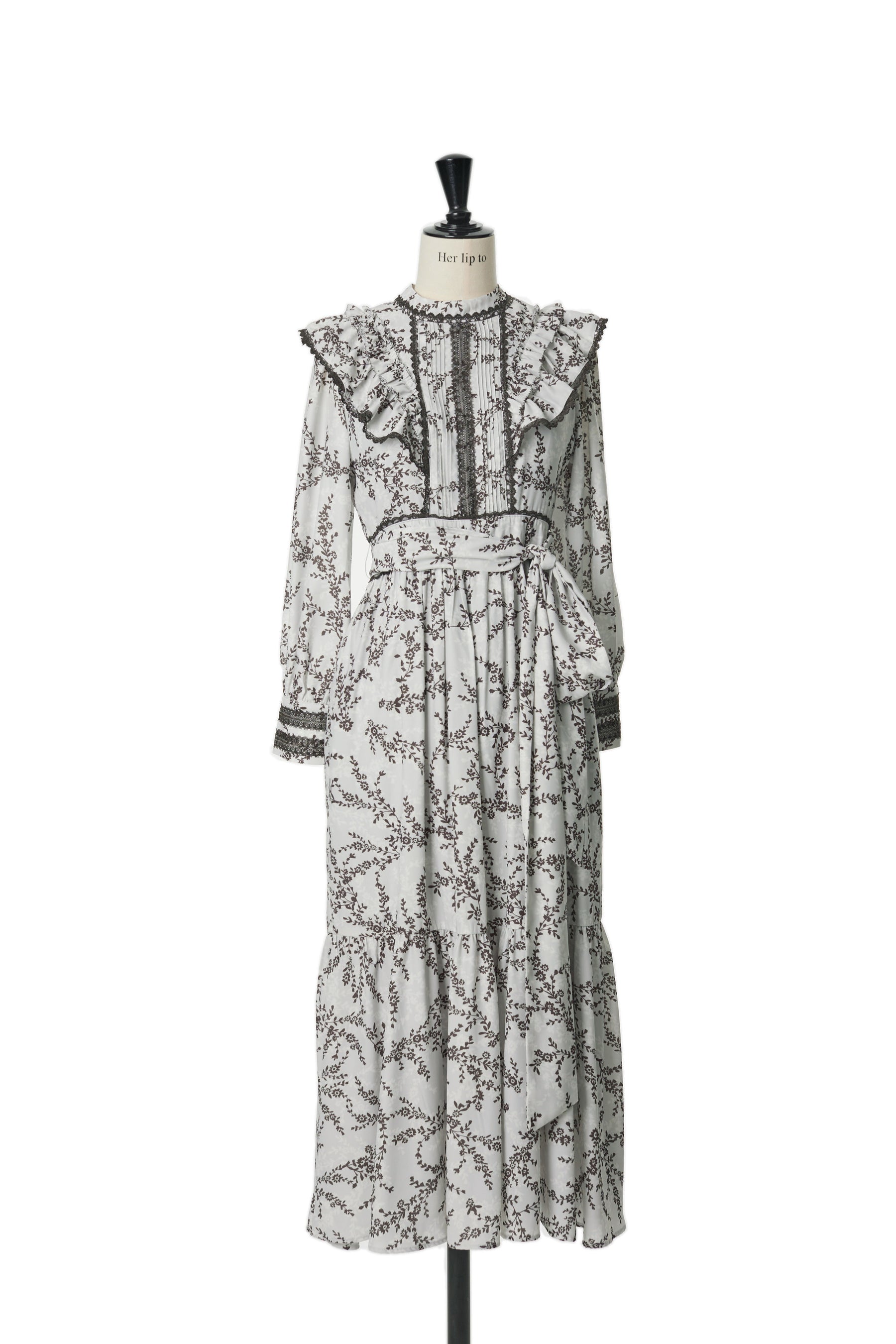 予約商品　Pedicel Lace-Trimmed Long Dress