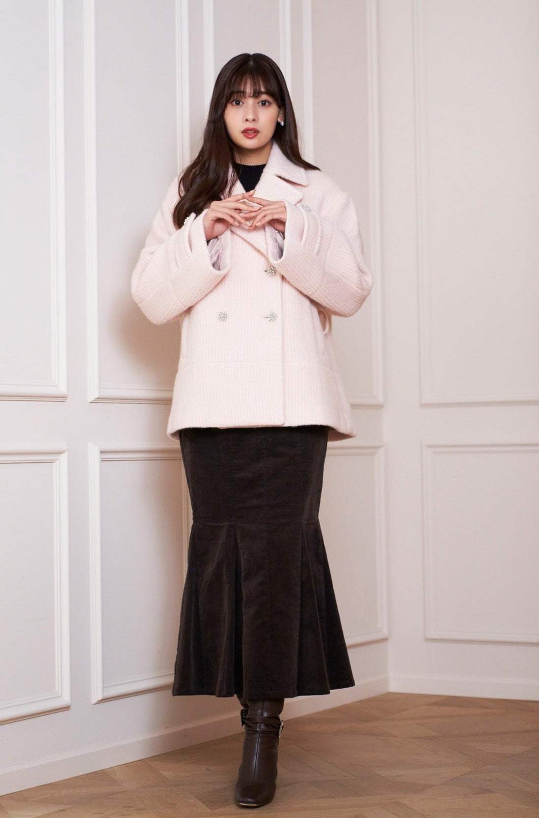 【大得価即納】Herlipto Odette Wool-Blend Coat swan ジャケット・アウター