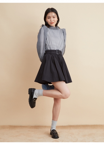 デザインプリーツミニスカート