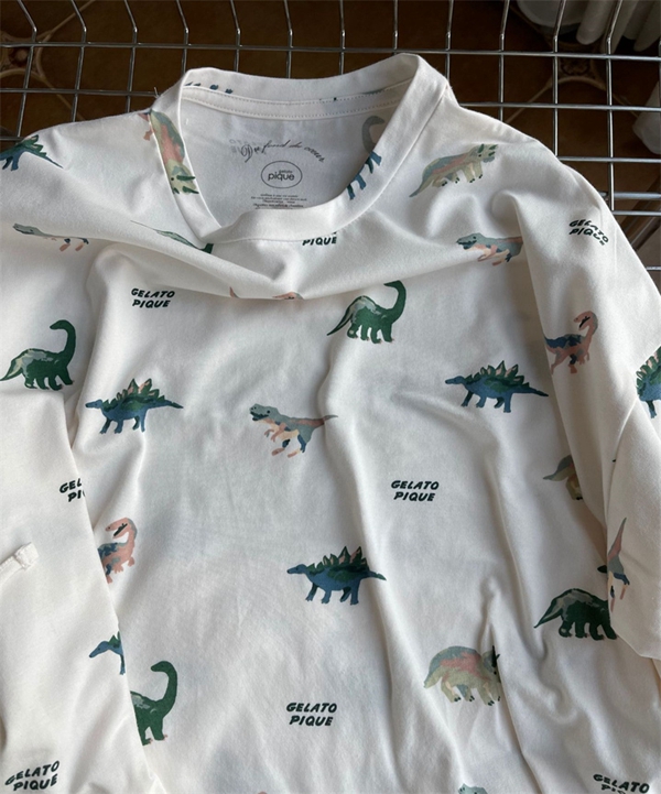 ＊新品未開封＊ダイナソー 柄 ロンT & ロングパンツ 上下セット ダイナソー柄ロンT&ダイナソー柄ロングパンツ 上下セット