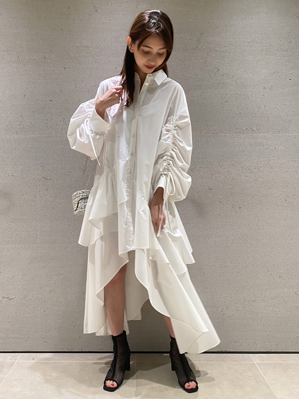 タグ付き ボリュームイレヘムワンピース｜レディース 