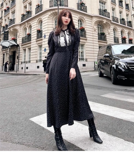 Orangerie Dot Long Dress