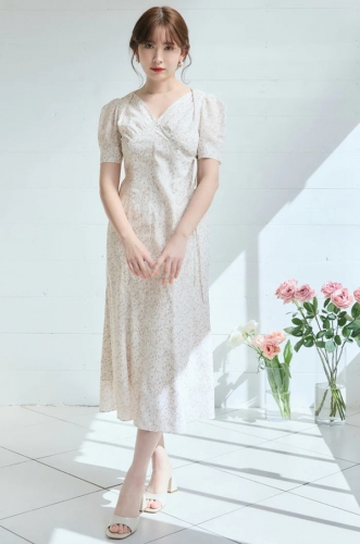 Palermo Wrap-Effect Dress ロングワンピース セール 取扱 店 - 通販