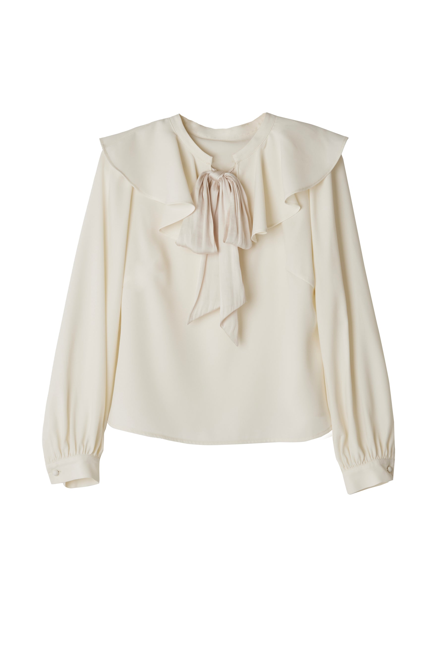 Ruffled Pussy Bow Blouse