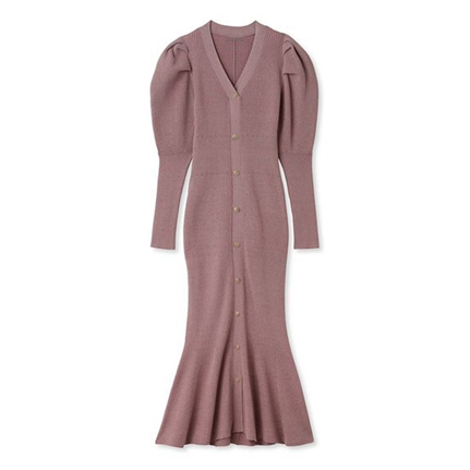 Sustainaフロントボタンニットワンピース SWNO241048