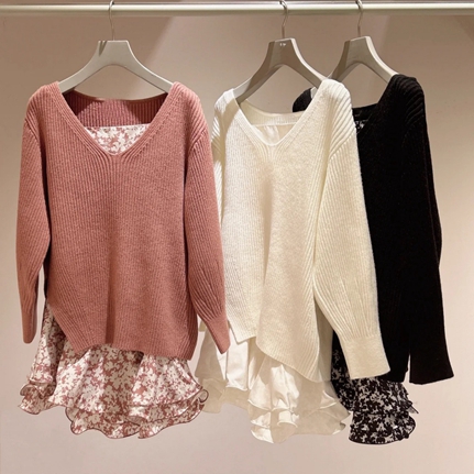 SNIDEL（スナイデル）の「デザインフリルレイヤードミニニット