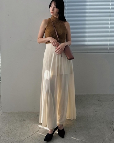 SHEER FLARE MERMAID SKIRT