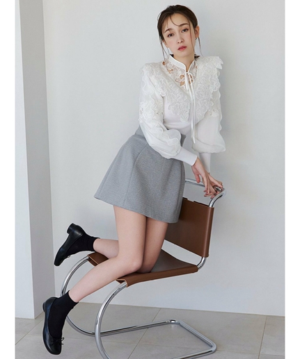 snidel MISCH MASCH ミニスカート　ケープ　パール SNIDEL SALE60%OFF スナイデル ボトムス 24秋冬 ラップミニ