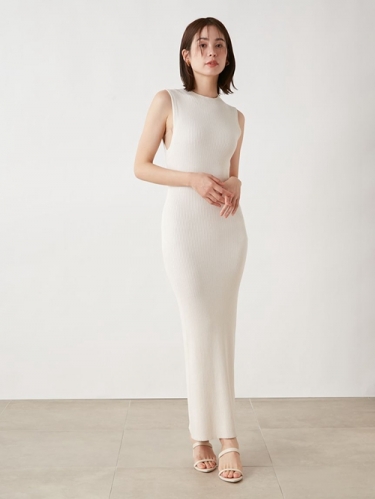 SNIDEL / スナイデル同型 チュールボレロリブニットワンピース SWNO241243 