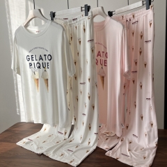 gelato pique同型【PEANUTS】ワンポイントTシャツ&ロングパンツ SET