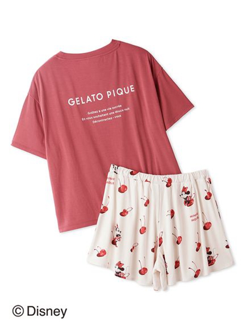 gelato pique同型 Minnie/ワンポイントTシャツ＆ショートパンツセット