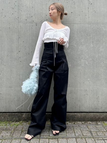 【美品】SNIDEL コルセットデザインパンツ グレー 0 ハイウエスト 美品】SNIDEL コルセットデザインパンツ グレー 0 ハイウエスト