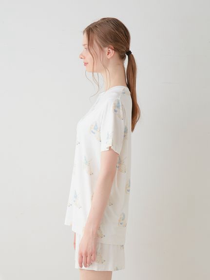 ジェラートピケ 【COOL】しろくま柄Tシャツ& しろくま柄ショートパンツ gelato pique（ジェラートピケ）の「【COOL】しろくま柄Tシャツ