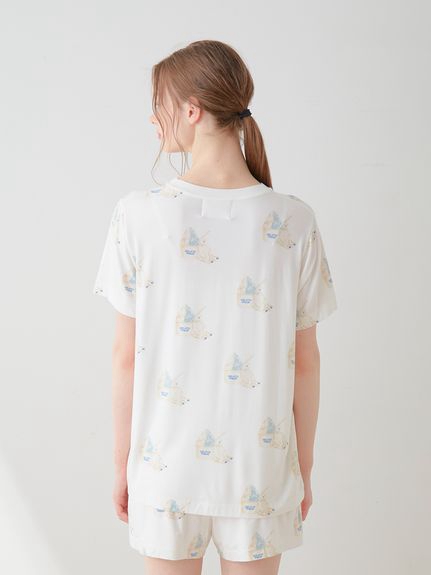 ジェラートピケ　しろくま柄Tシャツ&ショートパンツ　M 新品タグ付き【ジェラートピケ】COOL シロクマ柄冷感Tシャツ