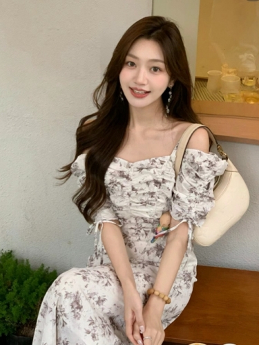 SNIDEL バリエプリントワンピース オフショル SNIDEL バリエプリントワンピース オフショル