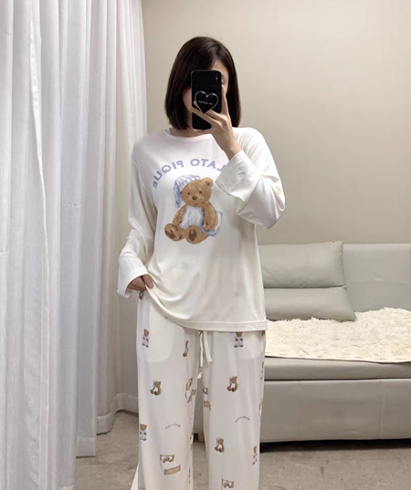 GOOD NIGHT BEAR柄ワンポイントロンT&GOOD NIGHT BEAR柄ロング