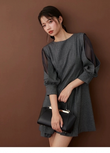 SNIDEL / スナイデル同型 ラッフルボレロパイピングワンピース