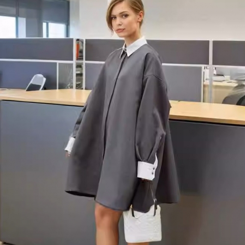 【新品未使用】machatt ダブルクロスバイカラードレス　正規品　グレー machatt マチャット同型 ダブルクロスバイカラードレス