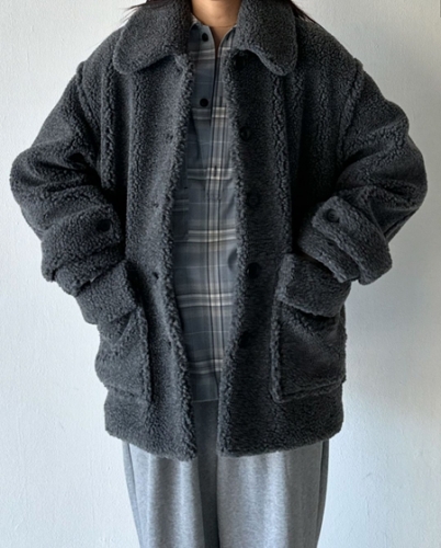 CLANE同型 RIDGE POCKET BOA OVER COAT