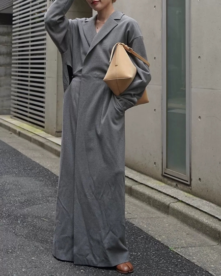 ETRE TOKYO同型 テーラードカラーワンピース 