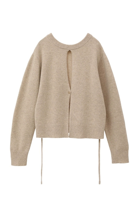 SuzuHirose×CLANE W FACE CENTER SLIT KNIT Suzu×CLANE同型 W FACE CENTER SLIT KNIT TOPS