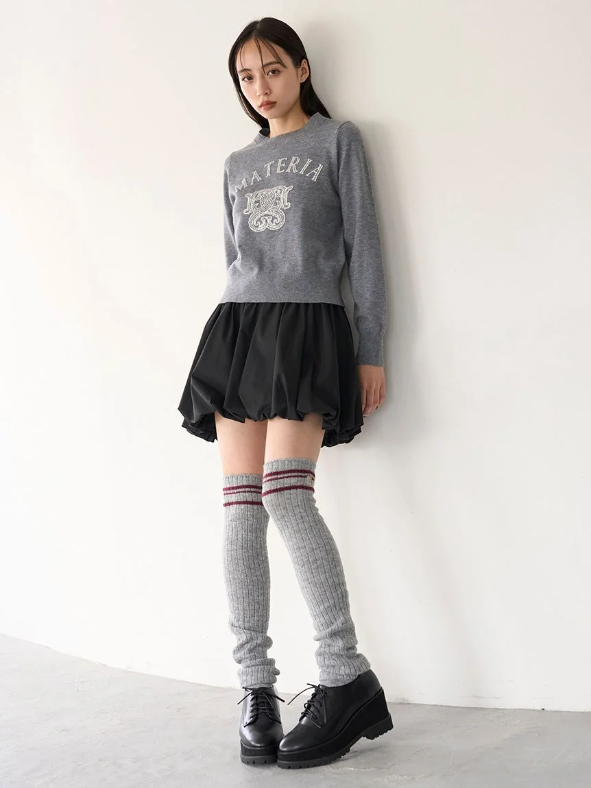 SNIDELスナイデル 同型 バルーンミニスカート