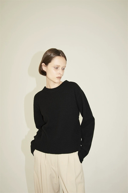 Suzu×CLANE同型 W FACE CENTER SLIT KNIT TOPS