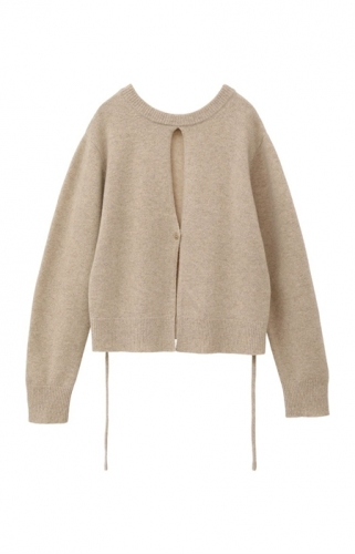 Suzu×CLANE同型 W FACE CENTER SLIT KNIT TOPS