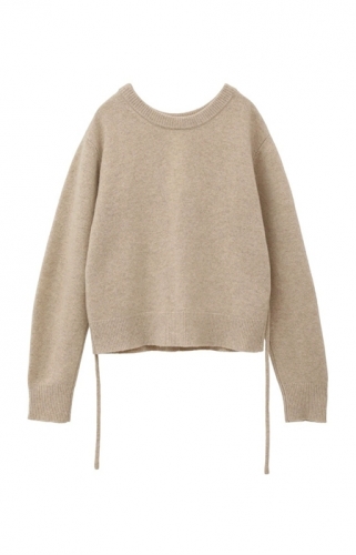 Suzu×CLANE同型 W FACE CENTER SLIT KNIT TOPS