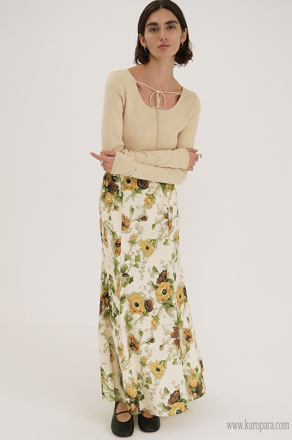 スカート CLANE SCARF FLOWER MERMAID SKIRT CLANE（クラネ） SCARF FLOWER MERMAID SKIRT