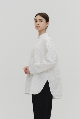 【残り1点】yori キティリボンレイヤードブラウス　L shirocon キティリボンレイヤードブラウス | 2025 SP Collection