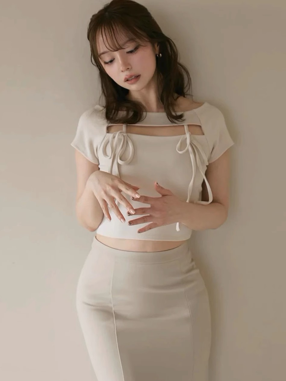 Bebe ribbon top