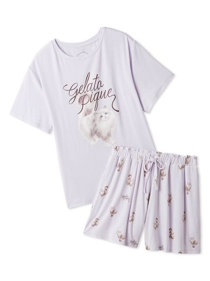 gelato pique / ジェラート ピケ セットアップ CAT柄ワンポイントT